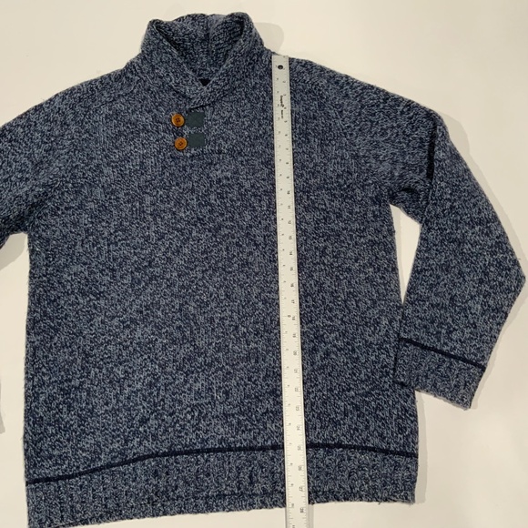 Fjallraven Sz L Blue Lada Shawl Wool Pullover Sweater - Picture 7 of 10